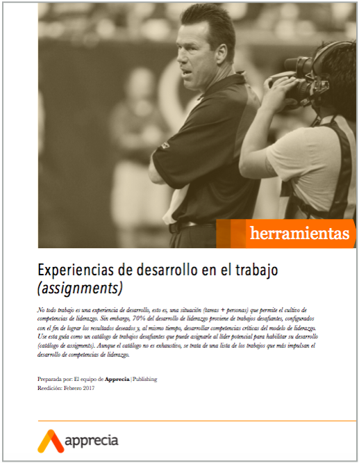 Experiencias de desarrollo en el trabajo (assignments) - Herramienta