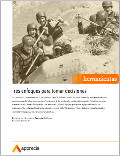 Tres enfoques para tomar decisiones - Herramienta