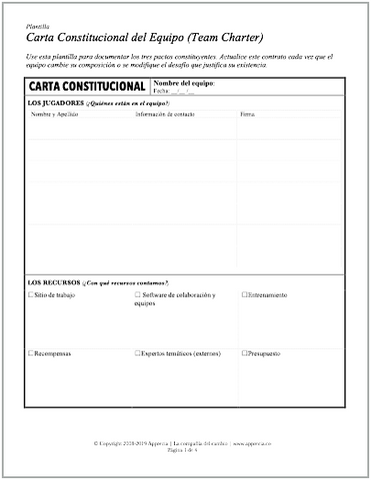 CEG/Carta Constitucional del Equipo (Team Charter) - Plantilla